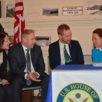 <p>From left, State Rep. Gail Lavielle (R-143) from Wilton; State Rep. Stephen Harding (R-107); Francis Pickering, an Executive Director at WestCOG (Western Connecticut Council of Governments) and U.S. Rep. Elizabeth Esty (D-5th District)</p>