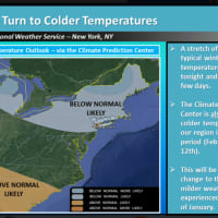 <p>Colder-than-average temperatures will prevail through the weekend and all of next week.</p>
