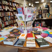 <p>The Valentine&#x27;s Day display of books at Byrd&#x27;s Books in Bethel.</p>