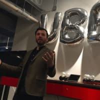 <p>Matt Powers, General Manager for Uber in Connecticut, speaking during the opening of its Greenlight Hub in Stamford. It will serve Uber drivers in Connecticut.</p>