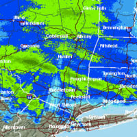 <p>A radar image of the winter storm at 10 a.m. Sunday.</p>