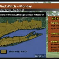 <p>Strong winds with gusts up to 45 mph will lead to blowing snow and possible power outages Monday.</p>