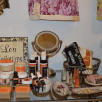 <p>Skincare products at Workspace Collective in Danbury</p>