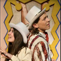 <p>From left, Jackie Logsted, who plays Jesus and Will Santella, who plays Judas, in the upcoming production of &quot;Godspell&quot; at Wooster School in Danbury.</p>