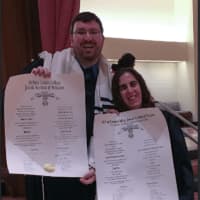 <p>Rabbi Stefan Tiwi and Cantor Laura Breznick (Rabbi Tiwi&#x27;s wife) at the United Jewish Center in Danbury</p>