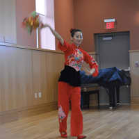 <p>Dancers perform at the Darien Library</p>