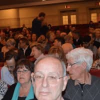 <p>Over 1,100 people attend a Town Hall meeting with U.S. Rep. Jim Himes at Norwalk City Hall on Tuesday night.</p>