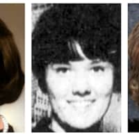 <p>Leslie Guthrie at the time of her disappearance at age 29 in 1977 (first two photos), and a rendering of how she may look today at age 69.</p>