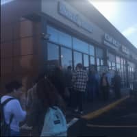 <p>The line was at the door to the grand opening of the Simple Greek in Norwalk on Friday.   The restaurant offered $1 gyros from 11 a.m. to 3 p.m.</p>