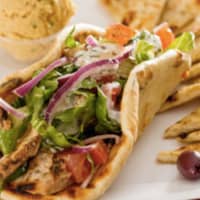 <p>A gyro at the Simple Greek in Norwalk</p>