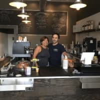 <p>Sandra and Laurent Mesguich, owners of Salome Cafe in Clifton.</p>