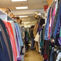 <p>Clothing at the Turnover Shop in Wilton</p>