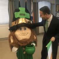 <p>An American Red Cross leprechaun paid a visit to Westchester County Executive Rob Astorino&#x27;s office on Friday.</p>
