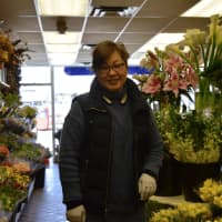 <p>Ellie Kim, owner of CompoFarm Flowers in Darien and Westport. The store has flowers in from Holland for Easter arrangements.</p>