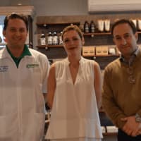<p>From left, Peter D&#x27;aprile, Eliana Benedetti and Frank Randazzo. D&#x27;aprile and Randazzo are owners of Lang&#x27;s Pharmacy, which opened Monday in Wilton. Benedetti is the boutique manager and curator.</p>
