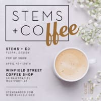 <p>Stems + Co. will be selling gorgeous arrangements at Winfield Street Coffee on Railroad Place through April 24.</p>