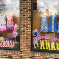 <p>Splash of Pink in Westport is ready for spring with its new window displays.</p>