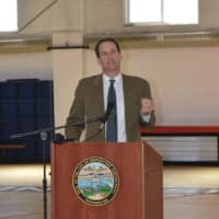 <p>Congressman Jim Himes speaks out against budget cuts that would eliminate some federal funding for places like the Cardinal Shehan Center of Bridgeport.</p>