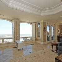 <p>Walking through the front door offers a spectacular view of the Long Island Sound and beyond.</p>