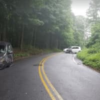 <p>A white Scion was traveling too fast around the sharp bend on West Carlton Road and crossed over the center, double-yellow lines, where it struck a gray Honda, police said.</p>