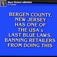 <p>The comment that started it all on Mayor Richard LaBarbiera&#x27;s Facebook page, pulled from &quot;Jeopardy!&quot;</p>