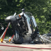 <p>A van and a tractor-trailer crash injured three people and shut down Route 9 near Peekskill.</p>