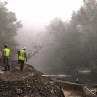 <p>Work continues on the Academy Road bridge in Milan.</p>