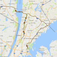 <p>A map of the proposed lane closures expected near the new Tappan Zee Bridge.</p>