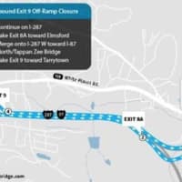 <p>The detour that will be posted for Westchester motorists.</p>