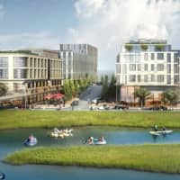 <p>The proposed “Pratt Landing” at Echo Bay in New Rochelle. The new City Yard will open the waterfront to redevelopment.</p>