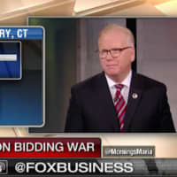 <p>Mayor Mark Boughton appears Thursday morning on Fox Business news to pitch Danbury as the home of Amazon&#x27;s second world headquarters.</p>