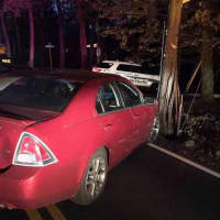<p>Ramapo police officers responded to Mile Road in Montebello where a driver struck a pole.</p>