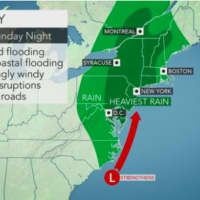 <p>An intense storm will bring torrential rain and gusty winds that could bring down trees and cause power outages Sunday.</p>