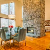 <p>The home also contains a 19 foot tall granite fireplace.</p>