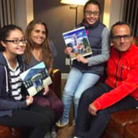 <p>Miriam Martinez Lemus, a Stamford resident who is facing deportation to Guatemala, with her husband, Raphael Benavides, and their daughters.</p>