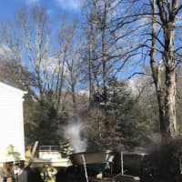 <p>A fire broke out in a boat and trailer, leaving an Airmont home with damage.</p>