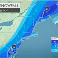 <p>The storm will pass up the I-95 corridor Saturday.</p>