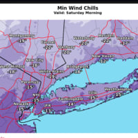 <p>A look at minimum wind-chill factors throughout the area Saturday morning.</p>