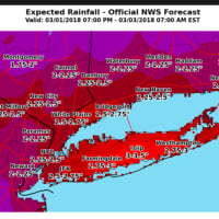 <p>A look at projected rainfall amounts from the Nor&#x27;easter.</p>