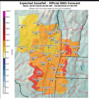 <p>Snowfall projections for Dutchess and points north, also released Wednesday morning.</p>