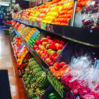 <p>The produce aisle will lead you into the back toward the bakery.</p>