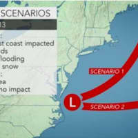 <p>A look at the two scenarios for Monday&#x27;s potential Nor&#x27;easter.</p>