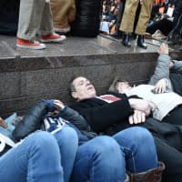 <p>New York Gov. Andrew Cuomo participating in the National Walkout.</p>