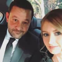 <p>Dan Fogelman of River Vale and wife Caitlin Thompson, who plays Madison on &quot;This Is Us.&quot;</p>