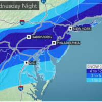 <p>A look at the projected snowfall ranges by AccuWeather.com.</p>