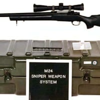 <p>A Remington sniper rifle</p>