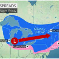 <p>A mix of snow and rain is expected overnight Thursday into Friday.</p>