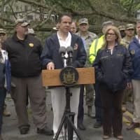 <p>New York Gov. Andrew Cuomo in Putnam Valley declaring the State of Emergency.</p>