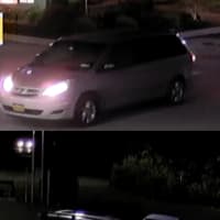 <p>The car the two suspects took off in was captured on camera.</p>
