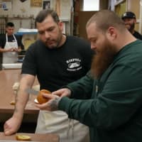<p>Action Bronson with Rispoli&#x27;s owner Chris Rispoli on Tuesday&#x27;s episode of &quot;F*ck That&#x27;s Delicious.&quot;</p>